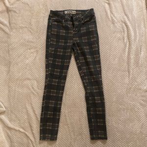 Plaid Skinny Jeans